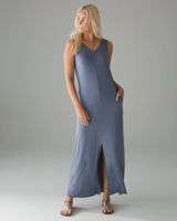 Soma Soft Jersey Tank Maxi Bra Dress, Stone, Size L