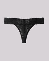 Soma TellTale The Romantic Thong Underwear, Blackout Black, size by Soma