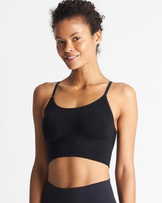 Yummie Evelyn Longline Bralette, Black, Size M/L, from Soma