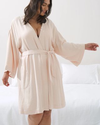 Soma Soma® Restore RR Waffle-Weave Robe, PINK SAND