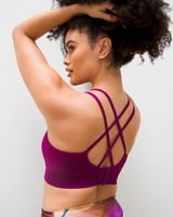 Soma Low Impact Seamless Strappy Back Bra, Purple, size M