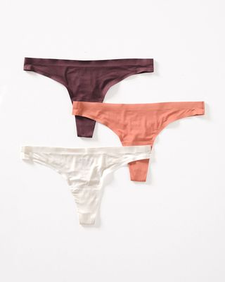 Soma Enbliss Soft Stretch Thong 3 Pack, PINOT NOIR MULTI PACK, Size S