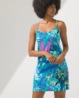 Soma Cool Nights Lace Back Chemise, JOYOUS JUNGLE GEODE TEAL