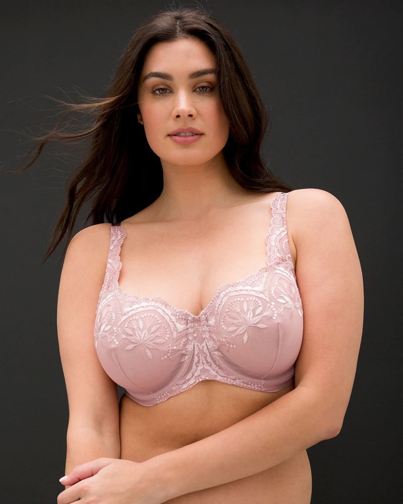 Soma Sensuous Lace Embroidered Unlined Bra, Pink, size 36C by Soma