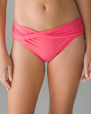 Tommy Bahama Pearl High-Waist Twist Bikini Swim Bottom, CORAL COAST, Size M, from Soma