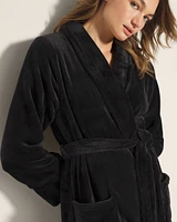 Plush Long-Sleeve Long Robe