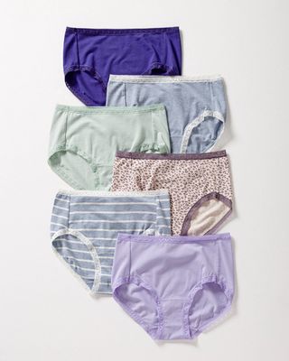Soma Cotton Modal Modern Brief 6 Pack, Multi, size S