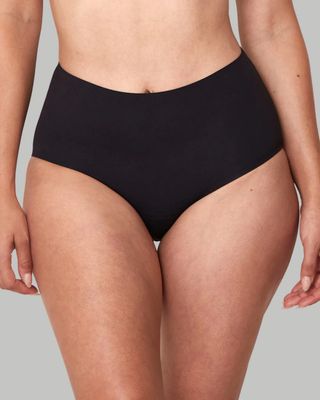 Soma Proof Leak-Resistant High Waisted Smoothing Brief Underwear, Black, size M