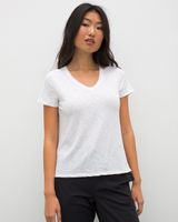 Soma Cotton Slub Tee, White/Ivory, size XS