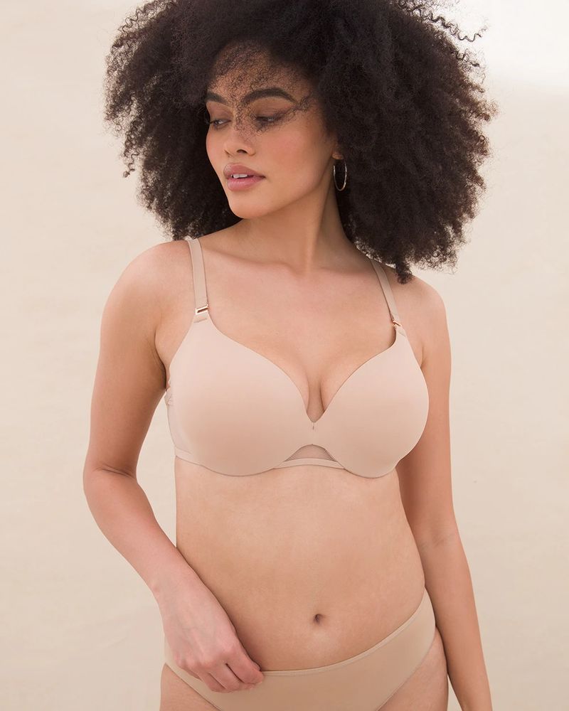 Nude Ambrielle Natural Shaping Full Coverage Bra Size 36B 