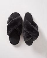 Soma Cross Slide Slipper, Black, size L