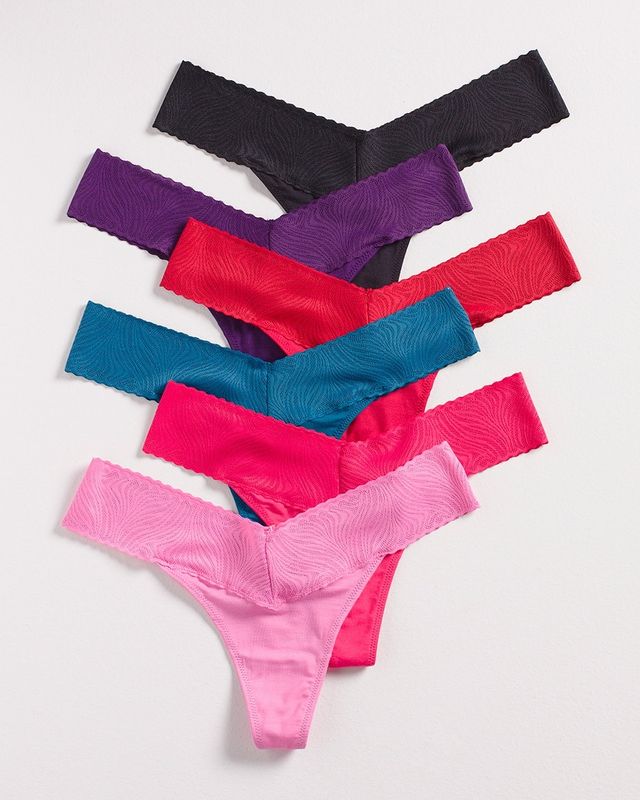 Soma Enbliss Soft Stretch Thong 6 Pack, Multi, size L