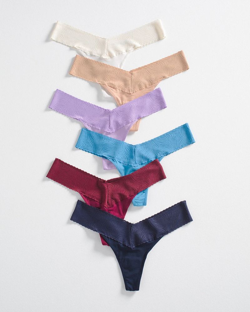 Soma Embraceable Lace Thong 6 Pack, Multi, size M