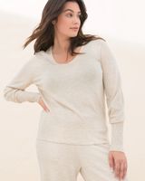 Soma V Neck Sweater, Gray, size L