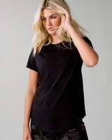 Soma Pima Cotton Short Sleeve Tee, Black