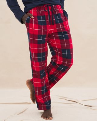 Soma Embraceable Men's Pj Pant, Plaid, Red & Blue, size XS, Christmas Pajamas by Soma, Gifts For Women