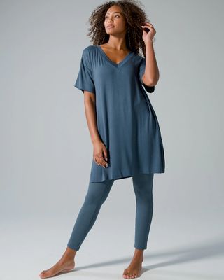 Soma Cool Nights + Days Loungewear Set, T-Shirt & Leggings, Orion Blue, size XS