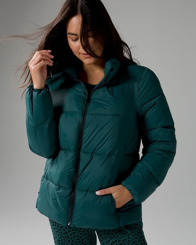 Soma Packable Puffer Jacket, Green, size L