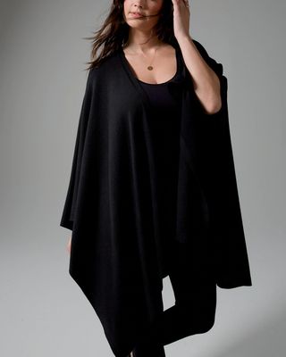 Soma Sweater Wrap, Black, size One Size