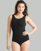 Soma Yummie Crewneck Smoothing Thong Bodysuit Shapewear, Black, size L/XL