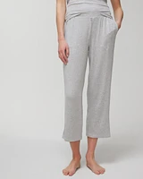 Lightweight Rib Knit Cropped Pants