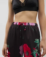 Satin Printed Pajama Pants