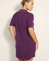 Cool Nights Button-Front Sleepshirt