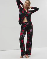 Cool Nights Long-Sleeve Printed Notch Collar