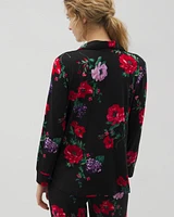 Cool Nights Long-Sleeve Printed Notch Collar