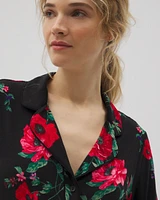 Cool Nights Long-Sleeve Printed Notch Collar