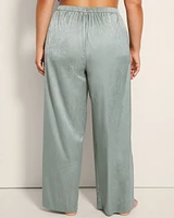 Satin Jacquard Wide-Leg Pants