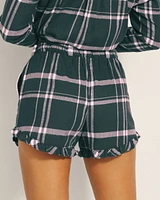 Flannel Super Soft Ruffle Short