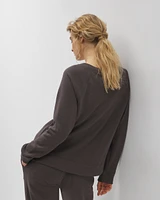 Cotton Terry V-Neck Sweatshirt