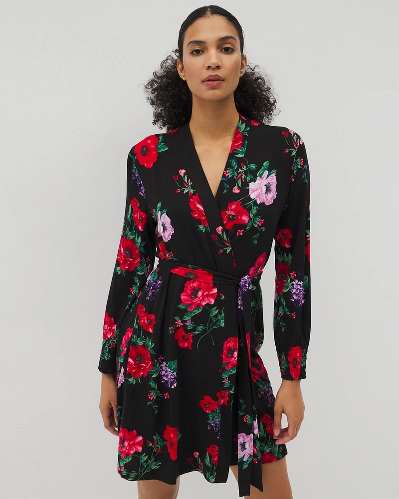 Cool Nights Long-Sleeve Short Robe