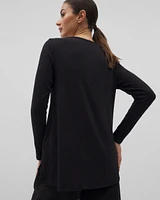 Cotton Slub Long-Sleeve Top