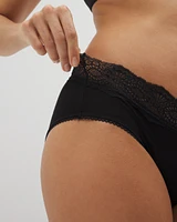 Embraceable Hipster Panty with Crochet Lace Waist
