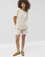 24/7 Jacquard Terry Short Sleeve Top