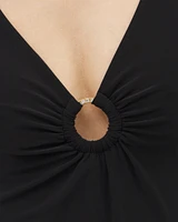 Beyond Control Solid Essentials Ruffle Swim Dress