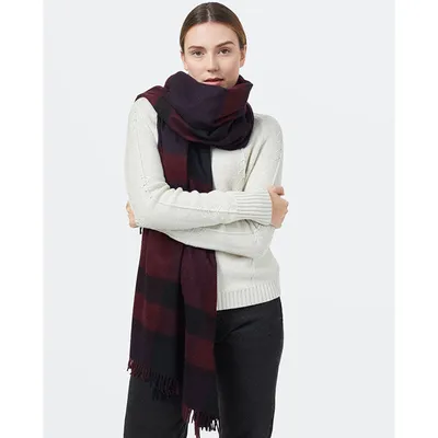 Women's RWS Wool Woven Plaid Scarf