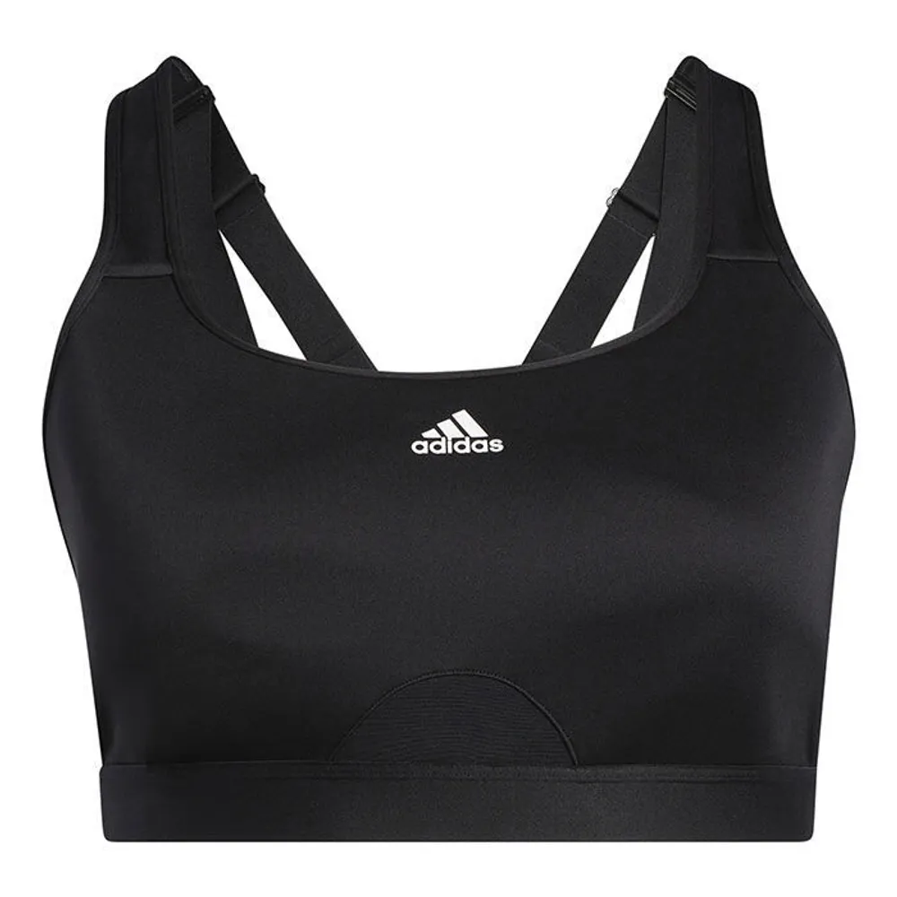 Adidas Womens Black TLRD Impact Luxe Training High Support Zip