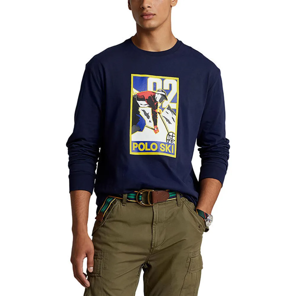 Polo Ralph Lauren + Men's Classic Fit Polo Ski Jersey Long Sleeve T-Shirt |  Yorkdale Mall