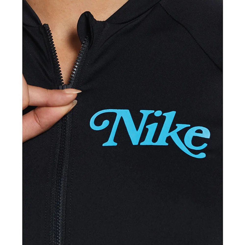 Nike Women's Logo Zip Long Sleeve Hydroguard Rashguard