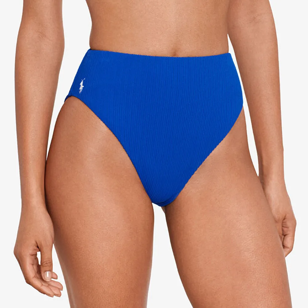 Polo Ralph Lauren Women's Twisted-Rib Mid Bikini Bottom