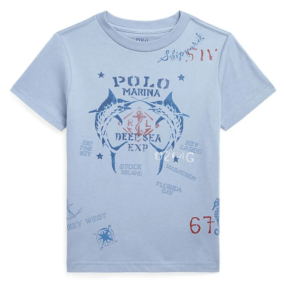 Ralph Lauren Childrenswear Boys' [2-4] Polo Marina Cotton Jersey T-Shirt