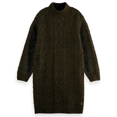 H&M Cable-knit Dress  Cable knit dress, Knit dress, Chunky cable