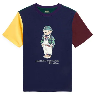 Junior Boys' [8-20] Polo Bear Colourblock Cotton T-Shirt