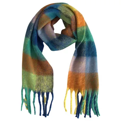 Women's Check Knit Scarf