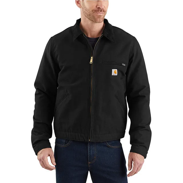 Carhartt Men's Relaxed Fit Duck Blanket-Lined Detroit Jacket