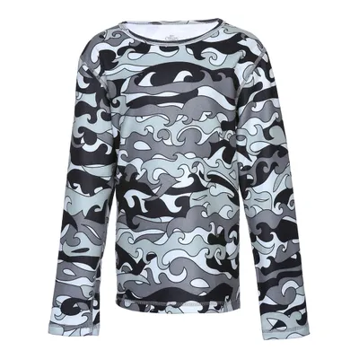 Juniors' [3-16] Velvet Fleece Print Crew Top