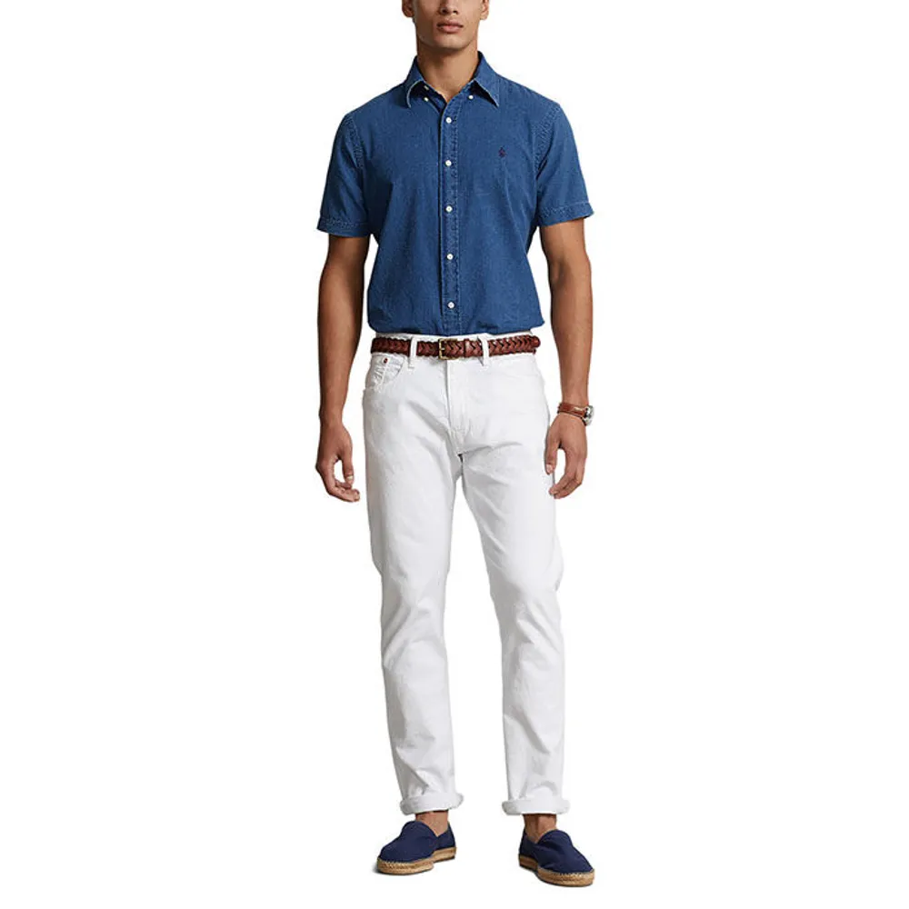 Men's Classic Fit Striped Seersucker Shirt